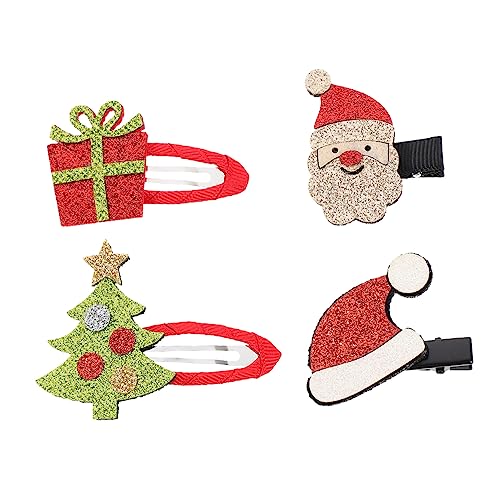 VICASKY 2sätze Weihnachtsfiguren Haarnadel Junge Mädchen Haarschmuck Weihnachts Haarnadeln Festival Haarspange Haarnadel Für Party Alltag von VICASKY