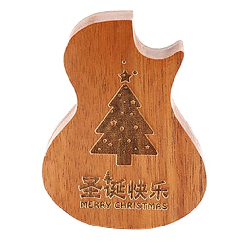 VICASKY 2st Pick-Box Behälter Für Gitarrenteile Pick-Halter Fall Für Gitarrenplektren Gitarrenplektren-halteretui Gitarren-Plektrum Ukulele Pick Storage Organizer Gitarrenzubehör Holz von VICASKY