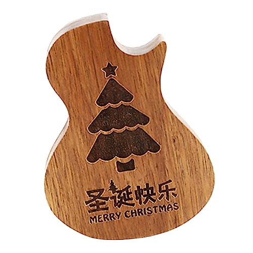 VICASKY 2st Pick-Box Ukulele Pick Storage Organizer Halter Für Gitarrenpickel Gitarrenpicks Gitarrenzubehör Plektrum Speicherhalter Gitarrenplektren-halteretui Ukulele-Pick-Halter Holz von VICASKY