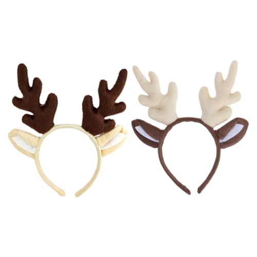 VICASKY 2stücke Antlers Haarreif Weihnachtsgeweih Haarband Luminous Accessoire Für Weihnachtsfeiern Mottopartys Kostümzubehör von VICASKY