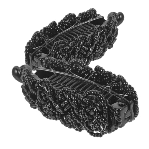 VICASKY 2stücke Bananen-haarspangen Für Damen Große Haarspangen Mit Perlendesign Haarklammern Aus Langlebigem Material Pferdeschwanz-haarspangen Für Frauen Französische Haarspange von VICASKY