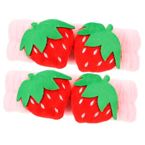 VICASKY 2stücke Gesichtsreinigungs-haarband Elastische Stirnbänder Hautfreundliche Waschstirnbänder Erdbeerförmige Haar-accessoires Für Zähneputzen Waschen Schminken Baden von VICASKY