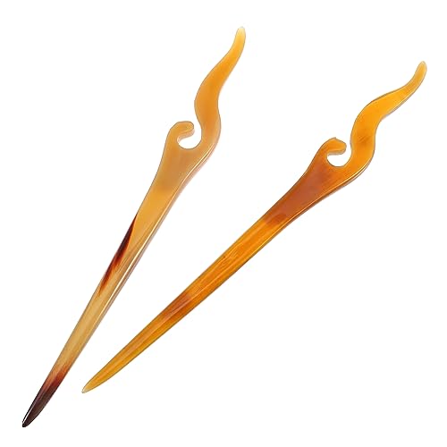 VICASKY 2stücke Chinesische Haarnadeln Aus Horn Haarstäbchen Kopfschmuck Für Frauen Und Mädchen Retro-design Für Hochzeiten Partys Und Alltag von VICASKY