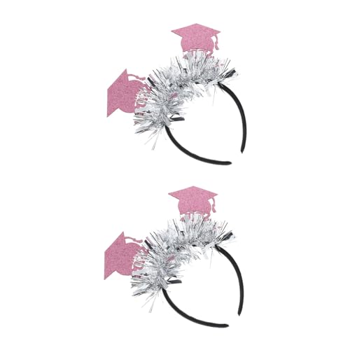VICASKY 2stücke Doktorhut Haarschmuck Graduationsbezogenes Stirnband Für Damen Hut Haarreifen Für Abschlussfeiern Für Familie Und von VICASKY
