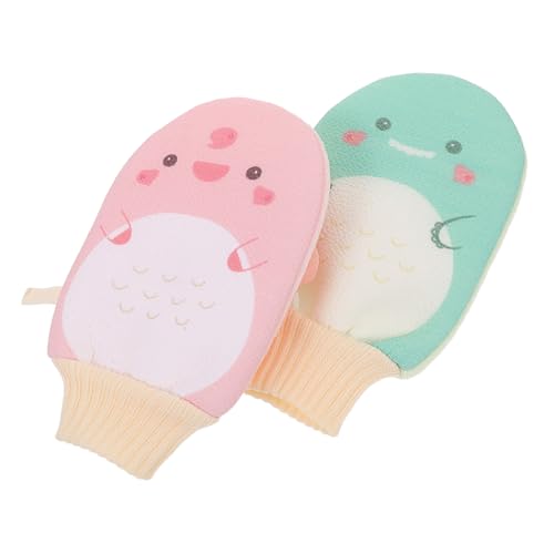 VICASKY 2stücke Duschhandschuh-peeling Doppelseitiger Badepeelinghandschuh Aus Luffa Für Körperreinigung Hautpeelinghandschuh Für Abgestorbene Haut Peelinghandschuh Für Damen von VICASKY