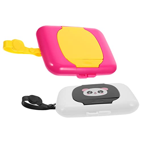 VICASKY 2stücke Feuchttücherspender Mit Schlichtem Design Tragbarer Halter Für Babytücher Aufbewahrungsbox Für Feuchttücher Passt Kinderbett Kinderwagen Esstisch Oder von VICASKY