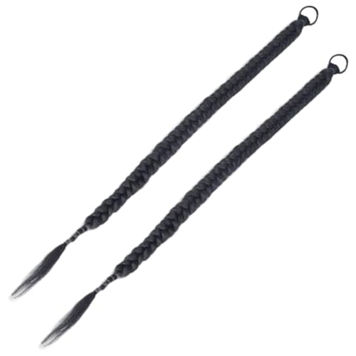 VICASKY 2stücke Geflochtene Pferdeschwanzverlängerung Für Frauen Lange Haarstücke Natürlich Aussehende Haarverlängerung Zopfverlängerungen Für Partys Und Festivals von VICASKY