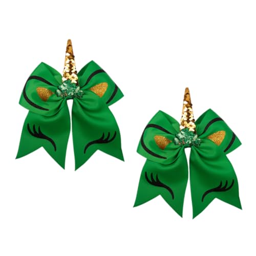 VICASKY 2stücke Grüner Haarband Haarclips Mit Alligator-clip Süße Schleifen-haarspangen Für Mädchen Für Partys Und Alltag Verleiht Jedem Outfit Einen Eleganten Touch von VICASKY