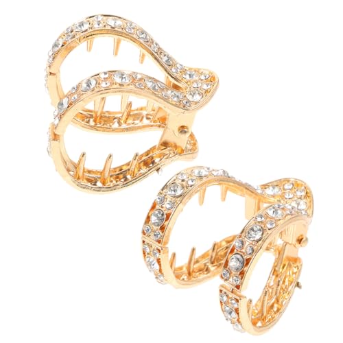 VICASKY 2stücke Haarklammern Für Damen Dekorative Haarklammer Mit Strass Für Kurze Haare Stabile Und Zuverlässige Haarspangen Für Feines Haar Leichter Pferdeschwanz-halter Elegantes Haarac von VICASKY