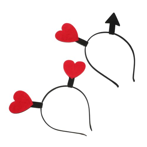 VICASKY 2stücke Herz-stirnband Mit Liebespfeil-design Valentinstag-kopfbedeckung Süßer Haarreifen Für Frauen Und Mädchen Party-accessoire von VICASKY
