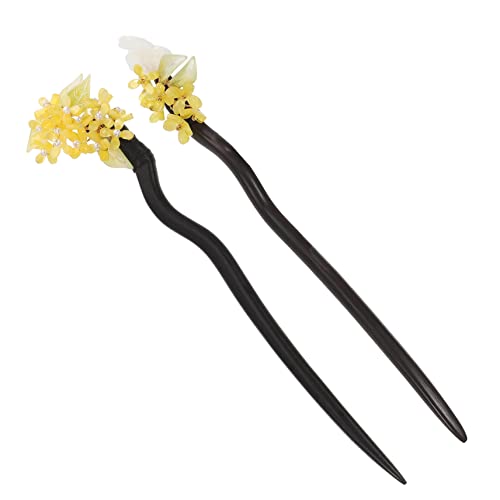 VICASKY 2stücke Holz Haar Stick Vintage Haar Essstäbchen Chinesischen Stil Pin Chignon Pin Für Frauen von VICASKY