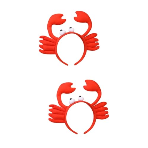 VICASKY 2stücke Kreatives Krabben-haarband Aus Rotem Plüsch Lustige Kopfbedeckung Für Partys Leicht Und Farbenfroh Für Kostümpartys Karneval Weihnachten Und Besondere Anlässe von VICASKY