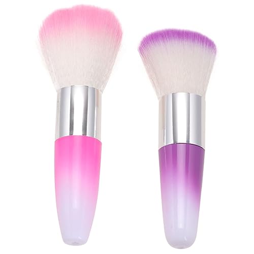 VICASKY 2stücke Nagelkunst-staubpinsel Für Nägel Nagelpuderreiniger Kosmetikpinsel Puderpinsel Geeignet Für Maniküre Und Diy-nageldesign Zu Hause Wolle-staubentferner Für Acrylnägel von VICASKY