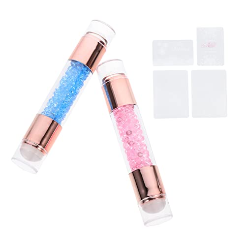 VICASKY 2stücke Nagelstempel Doppelkopfige Nail Art Stempel Maniküre Stempelset Für Diy Nageldesigns Einfach Zu Tragen Verwenden von VICASKY