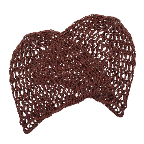 VICASKY 2stücke Netz-haarnetz Für Schlaf Aus Viskose-strickmaterial Wiederverwendbare Haarabdeckung Zum Schlafen Bequemer Stretch-haarschutz Für Damen Sanftes Und Belüftetes Kopfnetz von VICASKY