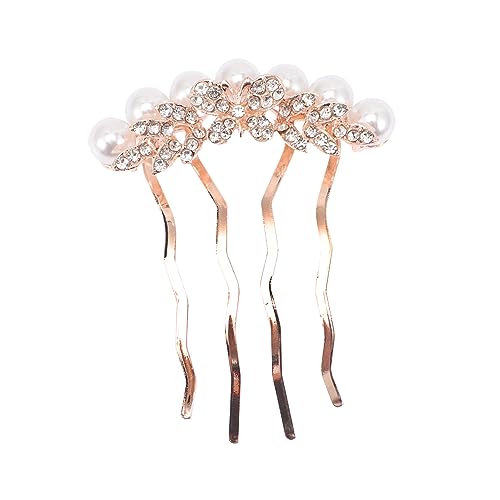 VICASKY 2stücke Perlen Haarkamm Braut Vintage Seitenkämme Strass Kopfschmuck Für Frauen Mädchen Hochzeit Ball Party Kopfbedeckung Schmuck von VICASKY