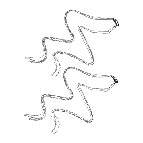 VICASKY 2stücke Pferdeschwanz-kettenclip Für Frauen Pferdeschwanz-kettenspange Für Mädchen Punk-pferdeschwanz-kettenclip Langes Quaste Kette Clips Haarspange Für Nachtclub Party von VICASKY