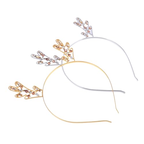 VICASKY 2stücke Rentier Geweih Stirnband Metall Haarreif Weihnachts Haarreif Kopfschmuck Stirnbänder Accessoires Haarband Für Frauen Mädchen von VICASKY