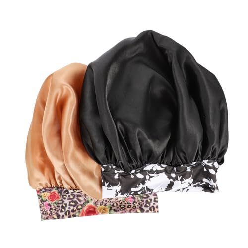 VICASKY 2stücke Satin Haarhaube Zum Schlafen Für Frauen Elastische Band Schlaf Seidige Satin Geeignet Für Kurzes Langes Dünnes Und Dickes Haar Zöpfe Und Dreadlocks Hält Haare Beim von VICASKY