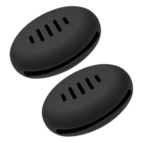 VICASKY 2stücke Silikon-make-up-schwammhalter Reise-make-up-schwamm-organizer Bruchsicheres Etui Schwarz Make-up-schwamm-etui Beauty-schwamm-halter Atmungsaktives Schwamm-etui Organizer Fü von VICASKY