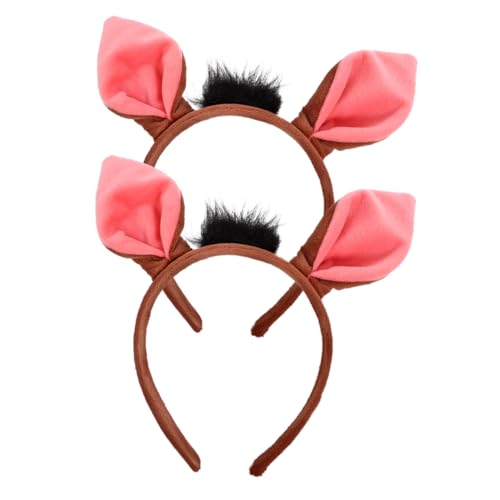 VICASKY 2stücke Tierohren Haarreif Cosplay Stirnband Mit Süßen Schweineohren Dekoratives Haarschmuck Für Und Kostümpartys von VICASKY