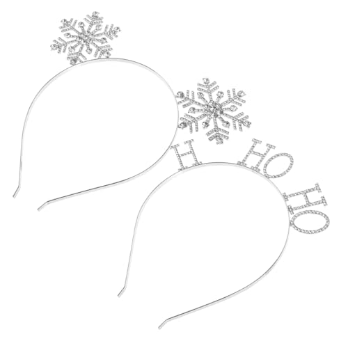 VICASKY 2stücke Weihnachts Schneeflocken Haarreif Kopfschmuck Charmante Haarschmuck Für Mädchen Geschenk Für Xmas Festliche Dekoration Bequem Und Langlebig von VICASKY