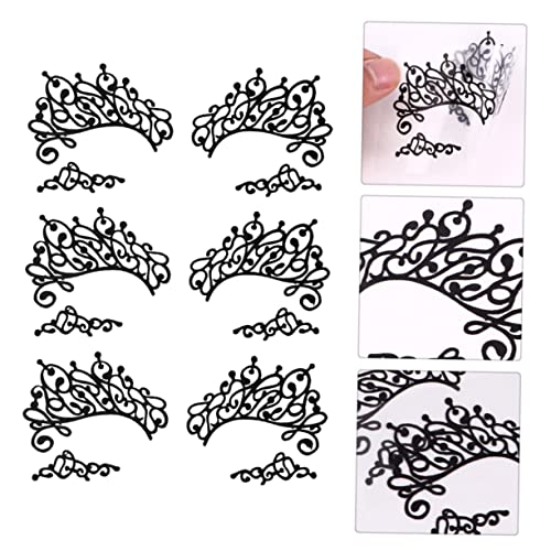 VICASKY 3 Paare Schwarze Stoff Eyeliner Aufkleber Temporäre Augen Tattoos für Partys Atmungsaktiv und Wiederverwendbar Gesicht Make Up Accessoires von VICASKY