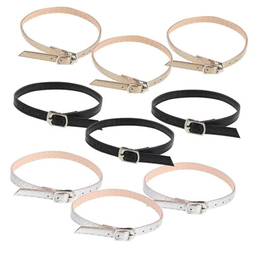 VICASKY 3 Paare Damen High Heels Schuhriemen Verstellbar Rutschfest PU Knöchelriemen Für Sandalen Und Pumps Wickelriemen In Gold Silber Und Schwarz von VICASKY
