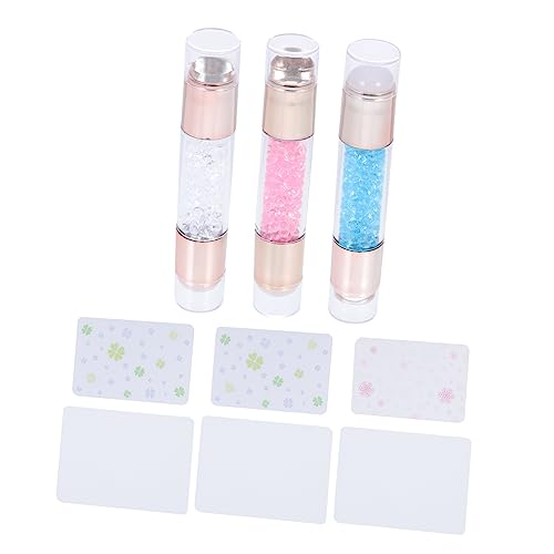 VICASKY 3 Sätze Double Headed Stempel Teiliges Maniküre Zubehör für French Tip Nail Art Leicht und Praktisch für Diy Nageldesign für Anfänger und Profis von VICASKY