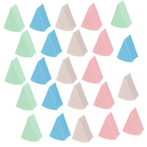 VICASKY 3 Sätze Dreieckige Makeup Schwämme Wiederverwendbare Gesichtsschwämme für Foundation und Puder zur Haut für Präzise Anwendungen Leicht und Tragbar Kosmetikzubehör Bunten Farben von VICASKY