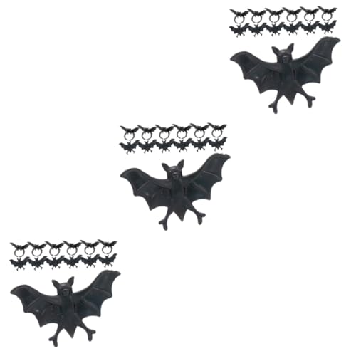VICASKY 3 Sätze Halloween Bat Ring Gruselige Schmuckstücke Für Halloween Partys Für Schaurige Deko Und Für Accessoires Für Spaß Und Grusel 50 Stück * 3 von VICASKY