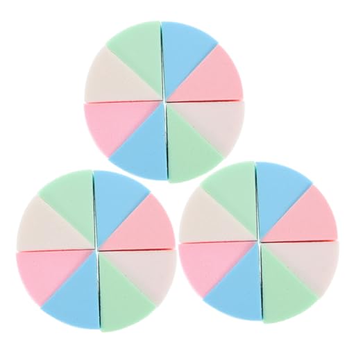 VICASKY 3 Sätze Make up Schwämme Dreieckig Dual Wet Dry Kosmetik Schwamm Wedge Puff für Foundation Augen Mundkontur Leicht Tragbar für Frauen Anfänger und Profis von VICASKY