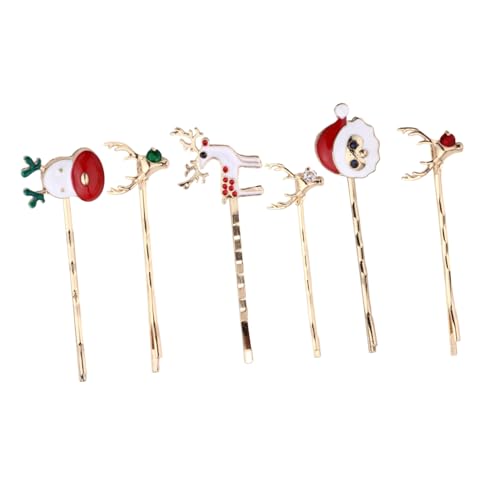 VICASKY 3 Satz Teiliges Weihnachts Haarspangen aus Legierung mit Rentier und Schneemann Niedliche Haarklammern für Damen und Mädchen Festlicher Haarschmuck für Party und Alltag Bequem und von VICASKY