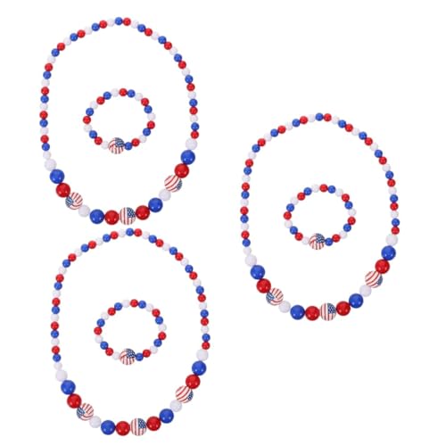 VICASKY 3 Sets Holzperlen Anhänger Ornament Party Perlen Halsketten Perlen Halskette Kreative Hals Anhänger Halskette Für Teenager Mädchen Halsschmuck Halsketten Für Mädchen von VICASKY