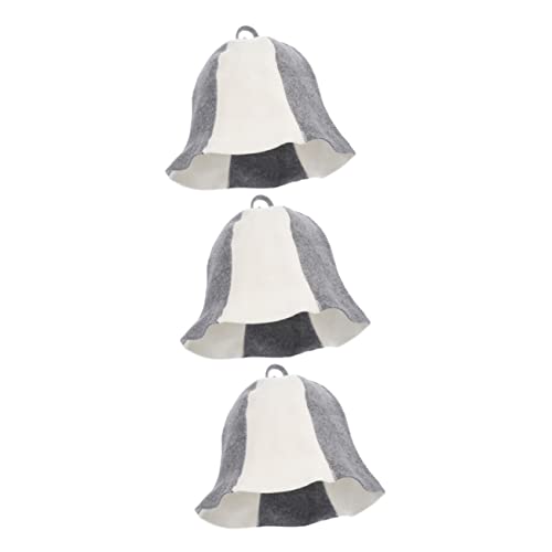 VICASKY 3 Stck Filz Sauna Hüte für Männer und Bequeme Schützende Saunakappen mit Aufhängeloch Atmungsaktiv und Komfortabel für Saunagenuss Zuhause von VICASKY