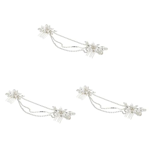VICASKY 3 Stck. Eleganter Haarkamm mit Funkelnden Strasssteinen Langlebiges Braut Haaraccessoire für Hochzeit Party und Fotoshootings Sicherer und Zarter Kopfschmuck für Damen von VICASKY