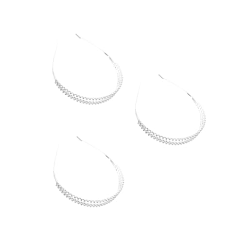 VICASKY 3 Stck. Wasserstrahlbesetztes Brautstirnband Damen Haarschmuck Silberfarbig Handgefertigt Leicht Für Hochzeit Party Fotoshooting Und Alltag von VICASKY