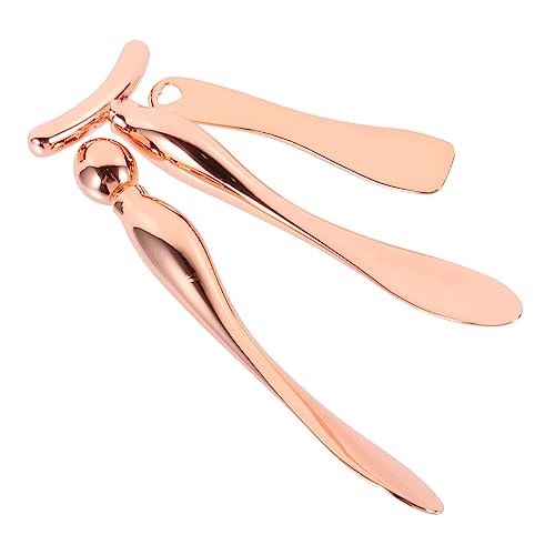 VICASKY 3stücke Augencreme Metall Make-up Löffel Gesicht Creme Stick Kosmetische Werkzeuge Massage Sticks Für Lotion Feuchtigkeitscreme von VICASKY