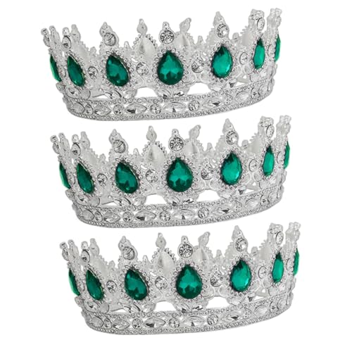 VICASKY 3 Stück Brautkrone Barock Hochzeit Haarschmuck Silber Braut Diadem Damen Haarschmuck Festliche Kopfbedeckung Besonderer Anlass von VICASKY