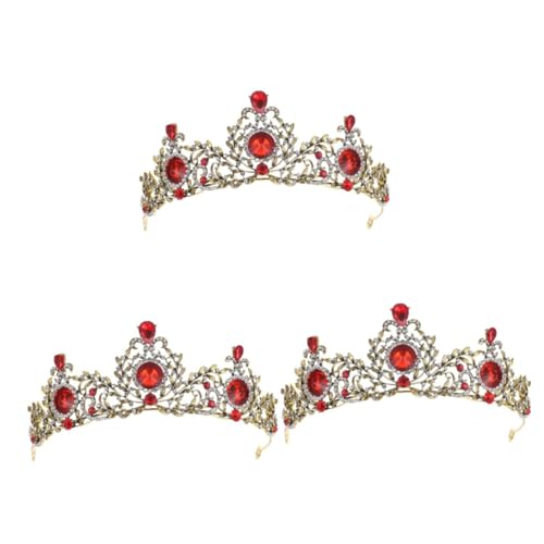 VICASKY 3 Stück Brautkrone Haarschmuck mit Strass Elegant Komfortabel Stabile Haarschmuck Hochzeit Stirnband Damen für Besondere Anlässe Geschenkidee von VICASKY