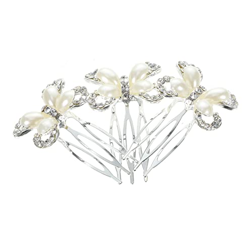 VICASKY 3 Stück Haarkamm Haarzubehör Haarkarte Kämme Gast Hochzeitshaarschmuck für Bräute Haarschmuck für Damen Braut Haarkamm Brautschmuck aus Kristall Haarschmuck aus Strass Metall von VICASKY