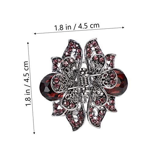 VICASKY 3 Stück Haarklammern aus Zinklegierung Dekorative Hohle Haarspangen mit Kristallakzenten Vielseitige Haarschmuck Clips für Damen zum Fixieren bei Make Up und Bad von VICASKY