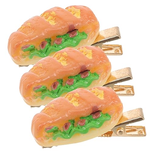 VICASKY 3 Stück Haarklammern im Lebensmittel Design Lustige Haarspangen für Damen für Fotografie und Styling Leicht und Bequem mit Charmantem Kunststoffmaterial von VICASKY