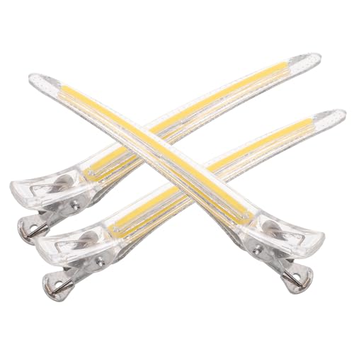 VICASKY 3 Stück Haarnadel Salon-haarspangen Zubehör Friseurklammern Geformt Alligator-haarspangen Haarspangen Für Frauen Alle Bunt Ente Styling Yellow Aluminium von VICASKY