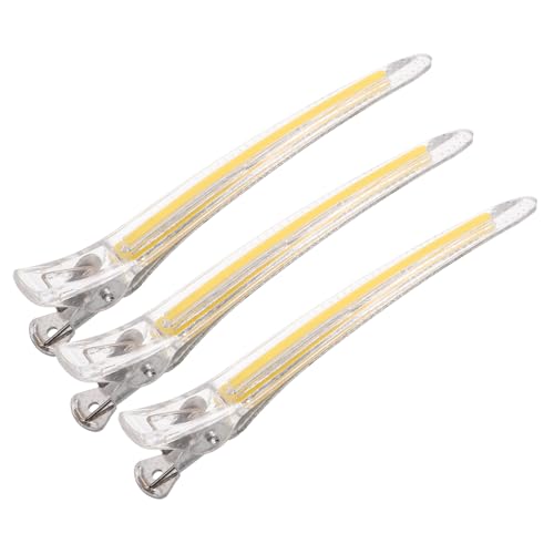 VICASKY 3 Stück Haarnadel Zubehör Salon Haarspangen Abteilklammern Friseur Damen Haarspangen Styling Clips Geeignete Haarstylisten Clips Alle Geformt Entenschnabel Gelb Acryl von VICASKY