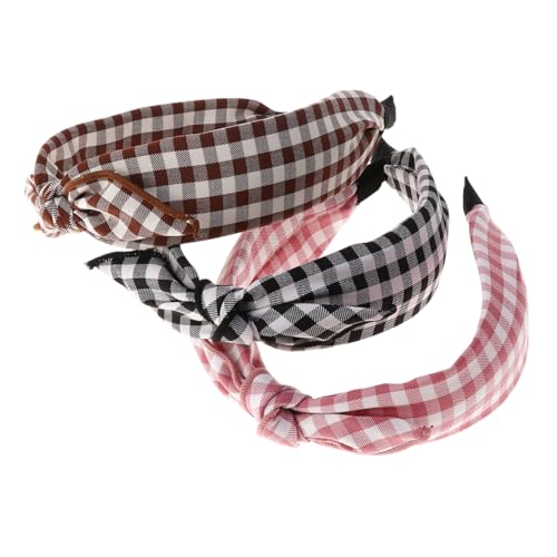 VICASKY 3 Stück Vintage Damen Haarreif Knoten Stirnband Modisch Kariert für Partys Hochzeiten Geburtstagsgeschenke VICASKY 3 Stück Vintage Damen Haarreif Knoten Stirnband Modisch Kariert für Partys Hochzeiten Geburtstagsgeschenke von VICASKY