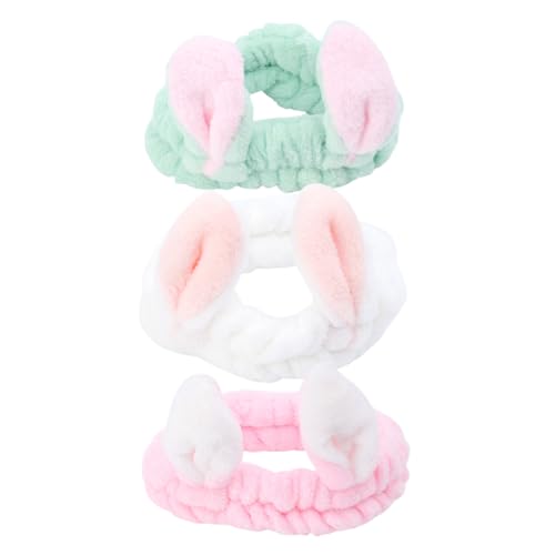 VICASKY 3stücke Plüsch Stirnband Für Mädchen Mit Schleife Kopfbedeckung Aus Stoff Wasch Stirnband Für Spa Und Sport von VICASKY