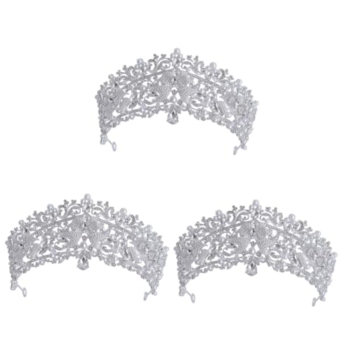VICASKY 3 Stück Hochzeits Tiara Strass Haarreif Braut Diadem Funkelnde Silber Hochzeit Haarschmuck für Brautjungfern und Festliche Anlässe VICASKY 3 Stück Hochzeits Tiara Strass Haarreif Braut Diadem Funkelnde Silber Hochzeit Haarschmuck für Brautjungfern und Festliche Anlässe von VICASKY