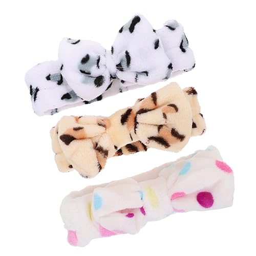 VICASKY 3stücke Beauty Stirnband Aus Hochwertigem Material Bowknot Design Elastisch Und Bequeme Haarband Für Gesichtswaschen Und Schminken Leicht Zu Reinigen Und Wiederverwendbar von VICASKY