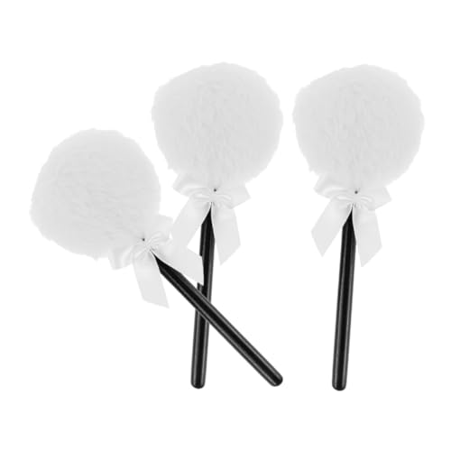 VICASKY 3 Stück Make-up-Puff Damen Puderquaste flauschige Körperpuderquaste Make-up-Puderpads Lutscher Puderquaste körperlose Puderquaste Maniküre Puderquaste Puste machen Plüsch Weiß von VICASKY